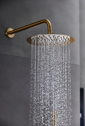 Monza Brushed Gold Single Handle Built-in Shower Set, view 5