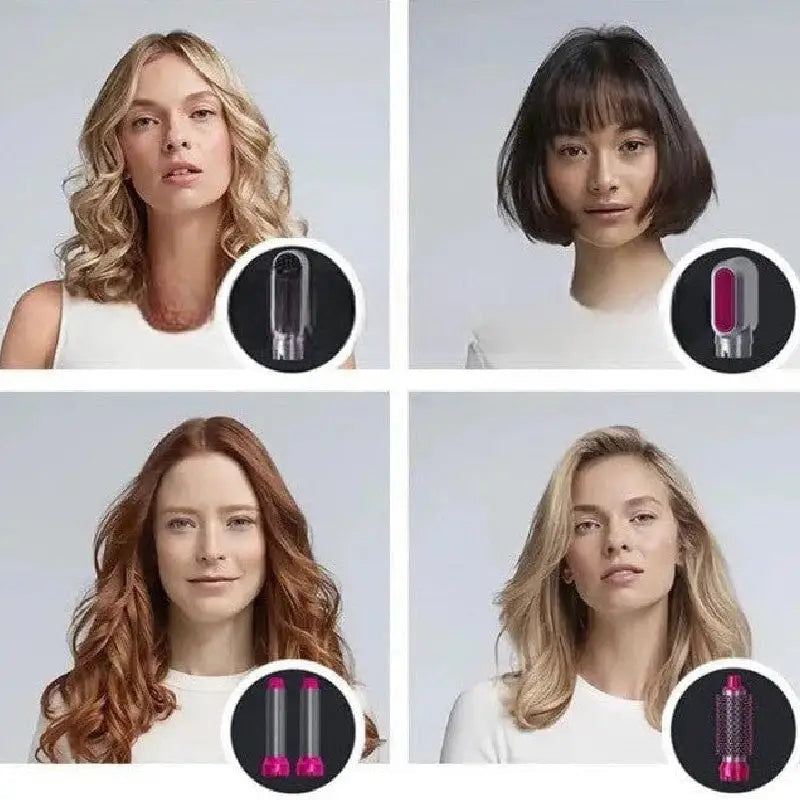 5 in 1 Hair Dryer Hot Comb Straightener and Air Curler - Multifunctional Curler/Straightener