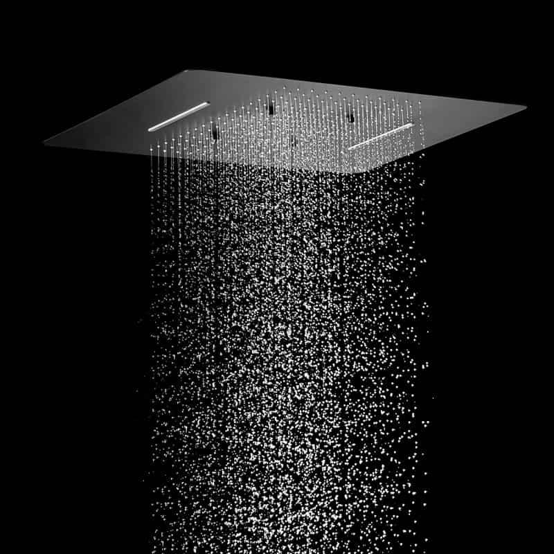 Matte Black Rectangular Shower Head 48x59 3-Way Sprayer, view 2