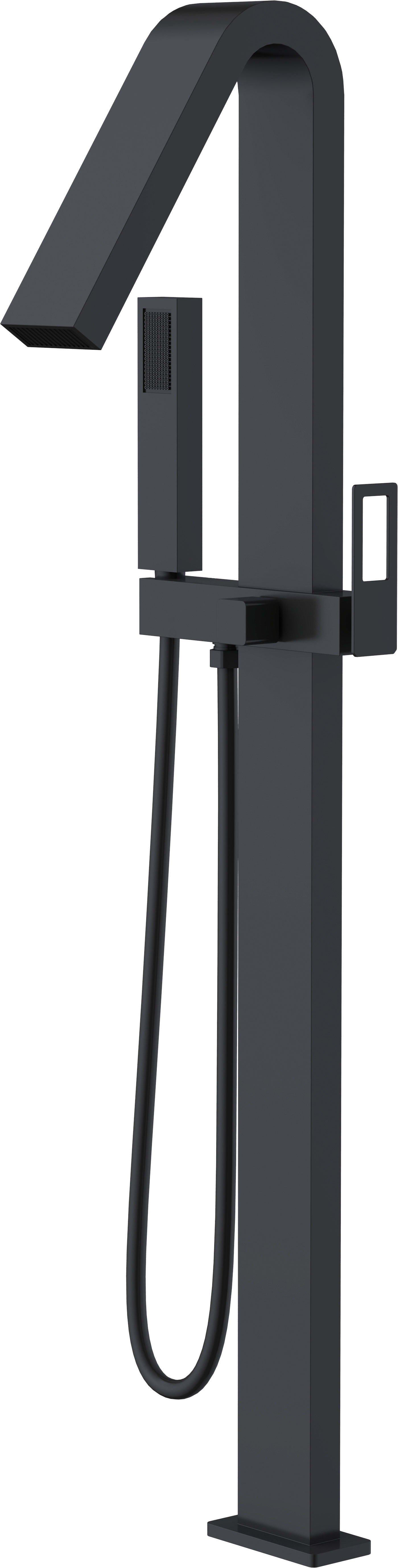 Grifo de bañera independiente Suecia negro mate | IMEX