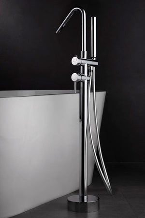 Freestanding Single Lever Bathtub Faucet Chrome, view 2