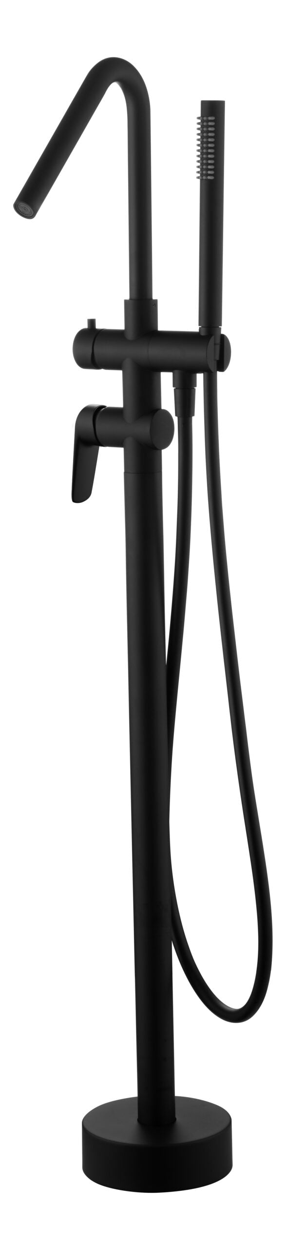 Matte Black Freestanding Bathtub Faucet Modern Design, view 2