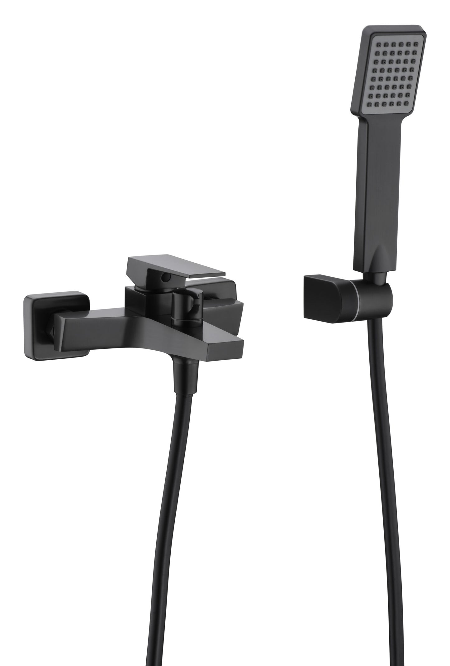 Kit de ducha monomando para baño, color negro metalizado | IMEX