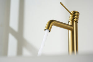 Bless Brushed Gold Single Lever Basin Mixer, view 4
