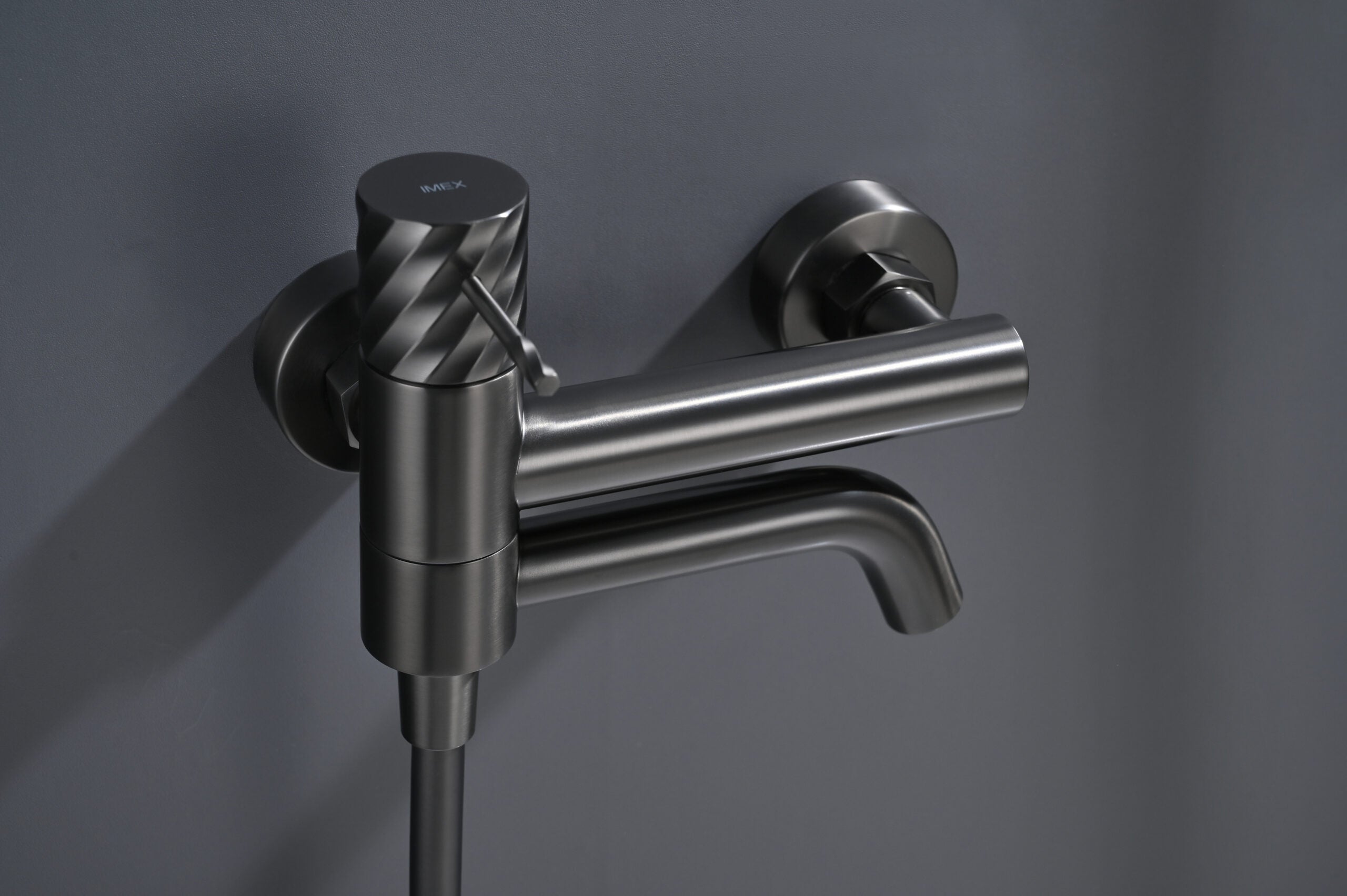 Bless Black Gun Metal Single Lever Bath and Shower Kit, view 2