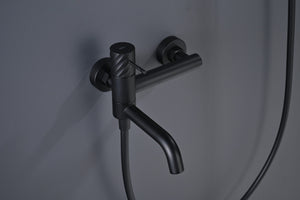 Bless Matte Black Single Lever Bath and Shower Kit, view 4