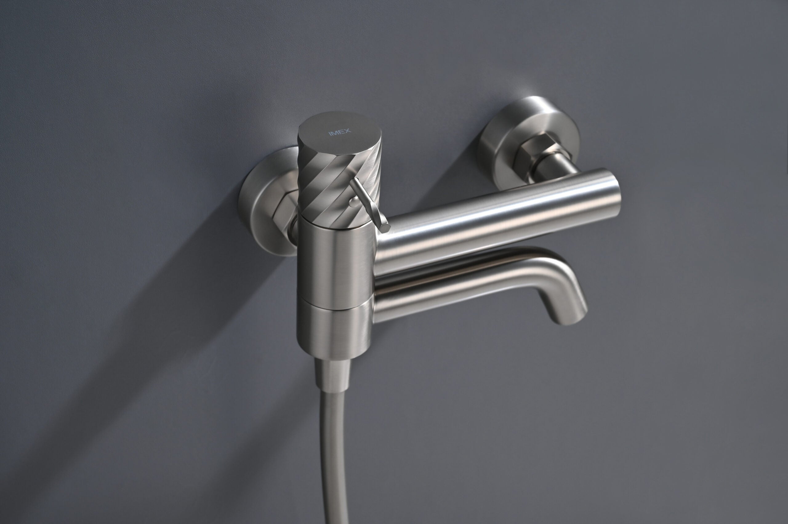 Bless Brushed Nickel Single Lever Bath and Shower Kit, view 2