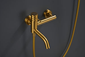 Bless Brushed Gold Single Lever Bath and Shower Kit, view 3