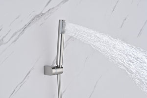 Bless Brushed Nickel Single Lever Shower Kit, view 4