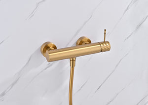 Bless Brushed Gold Single Lever Shower Kit, view 2