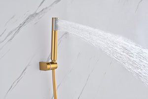 Bless Brushed Gold Single Lever Shower Kit, view 4
