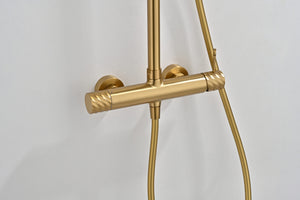Bless Brushed Gold Single Lever Shower Set, view 3