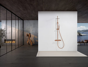 Bless Brushed Rose Gold Single Lever Shower Set, view 2