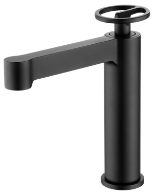 Matte Black Single Lever Basin Mixer Faucet, view 2