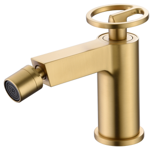 Olimpo Brushed Gold Bidet Mixer Single Handle, view 2