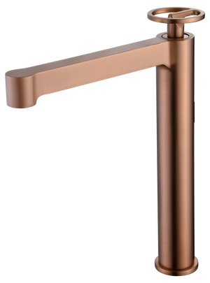 Olimpo Brushed Rose Gold Basin Faucet Single Lever, view 2