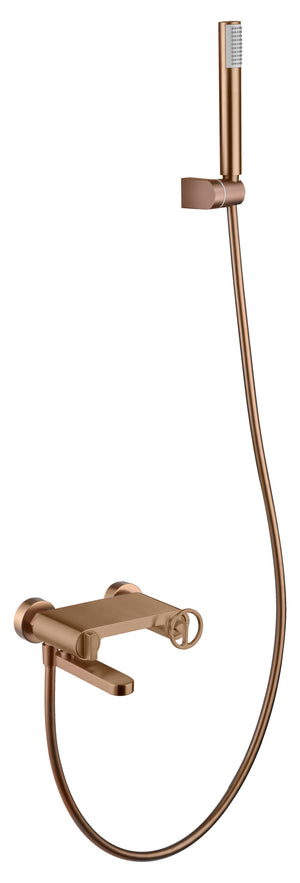 Olimpo Brushed Rose Gold Single Handle Shower Kit, view 2