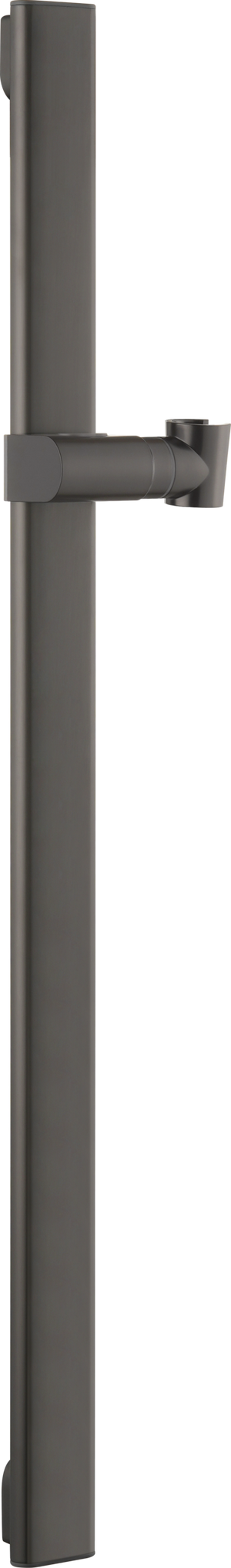 Drava Black Gun Metal Sliding Shower Rail with Hand Shower Holder, main product view