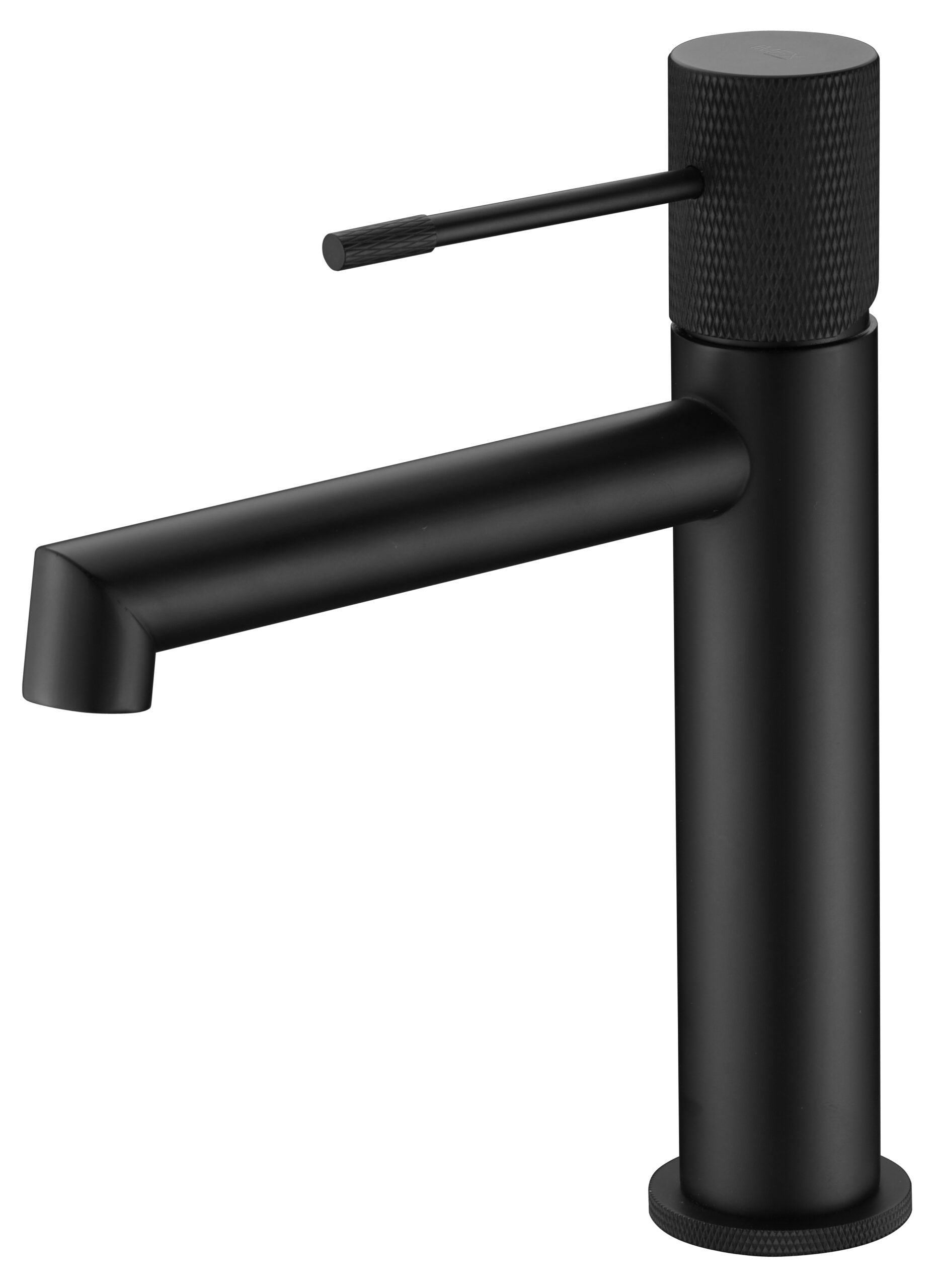 Matte Black Single Lever Washbasin Mixer Modern Design, view 2