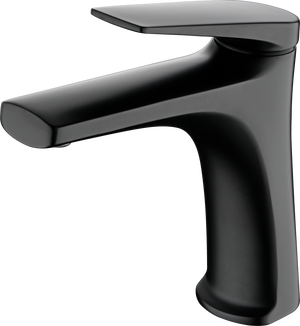 Matte Black Basin Mixer Faucet Modern Minimalist Design, view 2