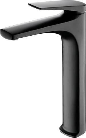 Delos Matte Black Tall Sink Mixer Faucet, view 2
