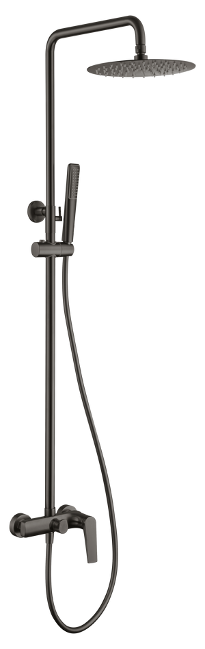 Black Gun Metal Single Handle Shower Set, view 2