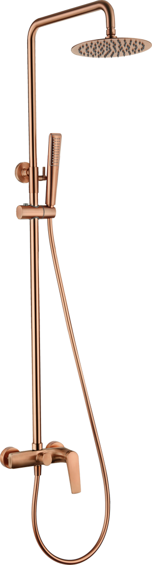 Brushed Rose Gold Single Handle Shower Set, view 2