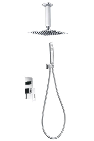 Chrome Single Lever Built-in Shower Set Modern Design, view 2