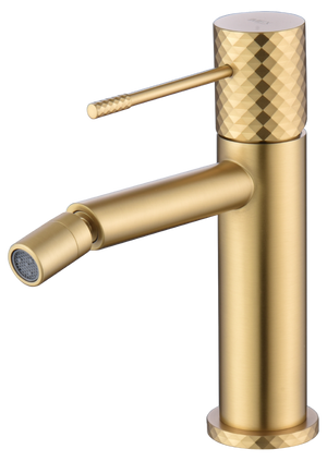 Genova Brushed Gold Bidet Mixer Single Handle, view 2