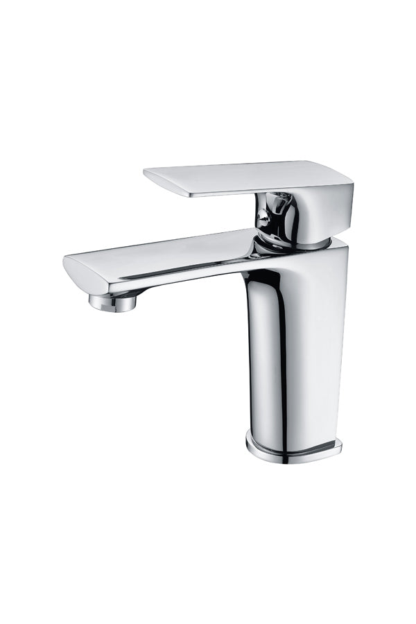 Chrome Single Lever Basin Mixer Modern Bathroom Faucet, view 2