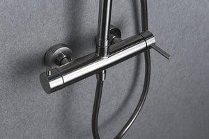 Moscow Single Lever Shower Set Stainless Steel, detail view