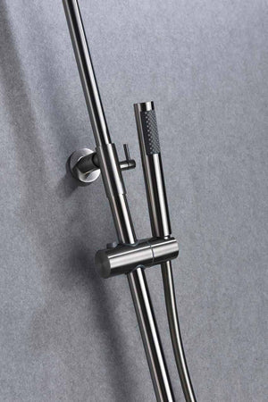 Moscow Single Lever Shower Set Stainless Steel, detail view