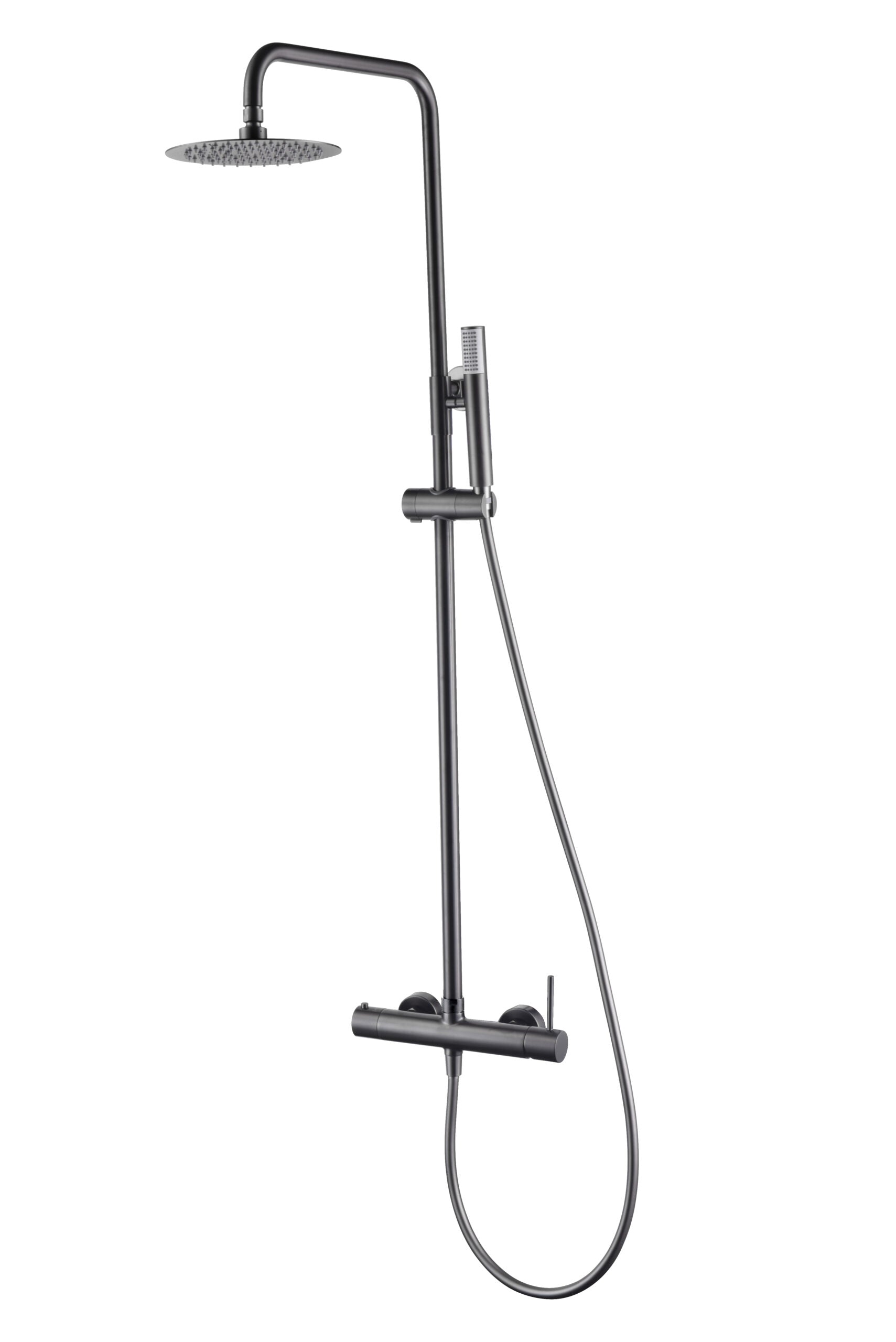 Monza Black Gun Metal Single Handle Shower Set, view 2