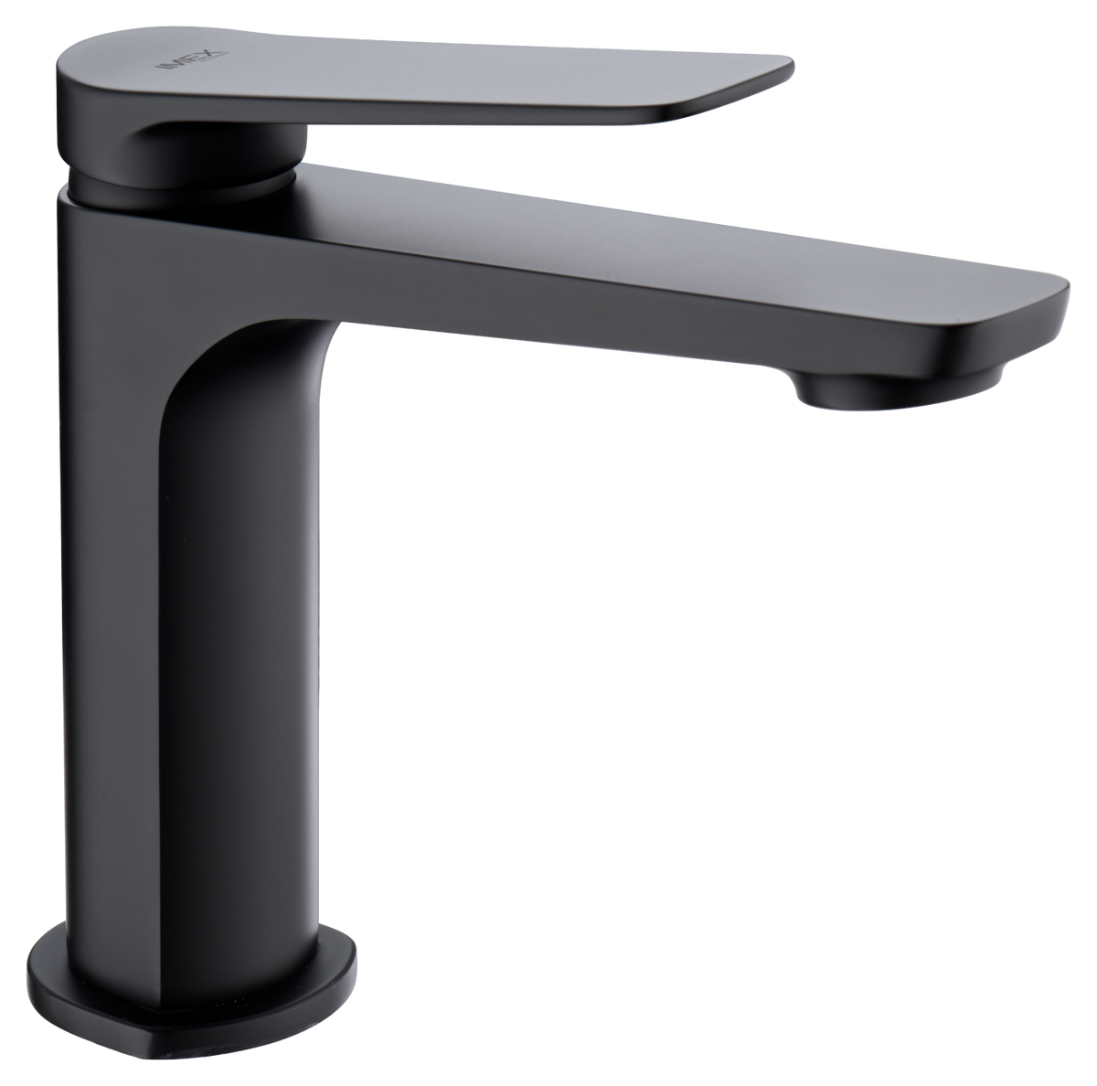 Matte Black Single Lever Sink Faucet Modern Design, view 2