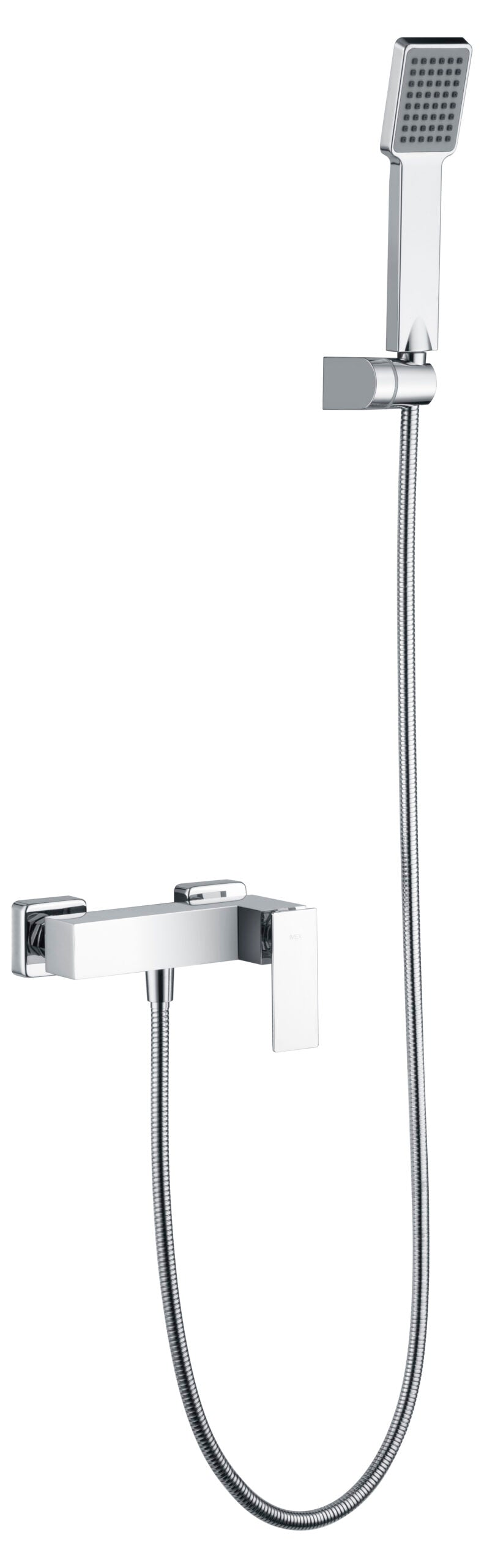 Pisa Chrome Single Lever Shower Kit Modern Design, view 2