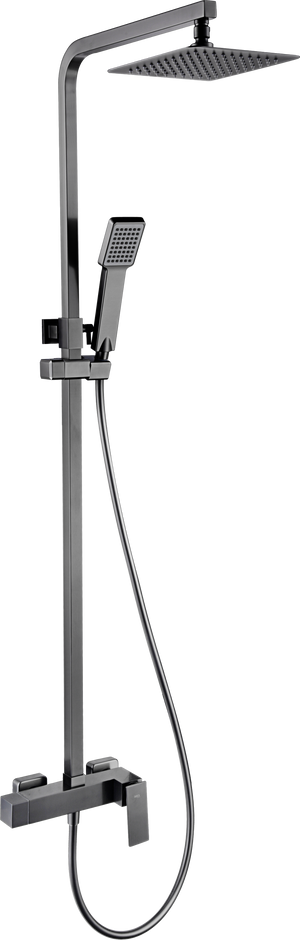 Black Gun Metal Single Handle Shower Set, view 2