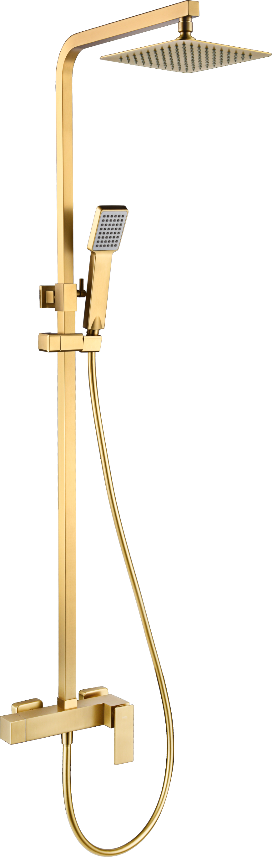 Brushed Gold Single Handle Shower Set Modern Design, view 2