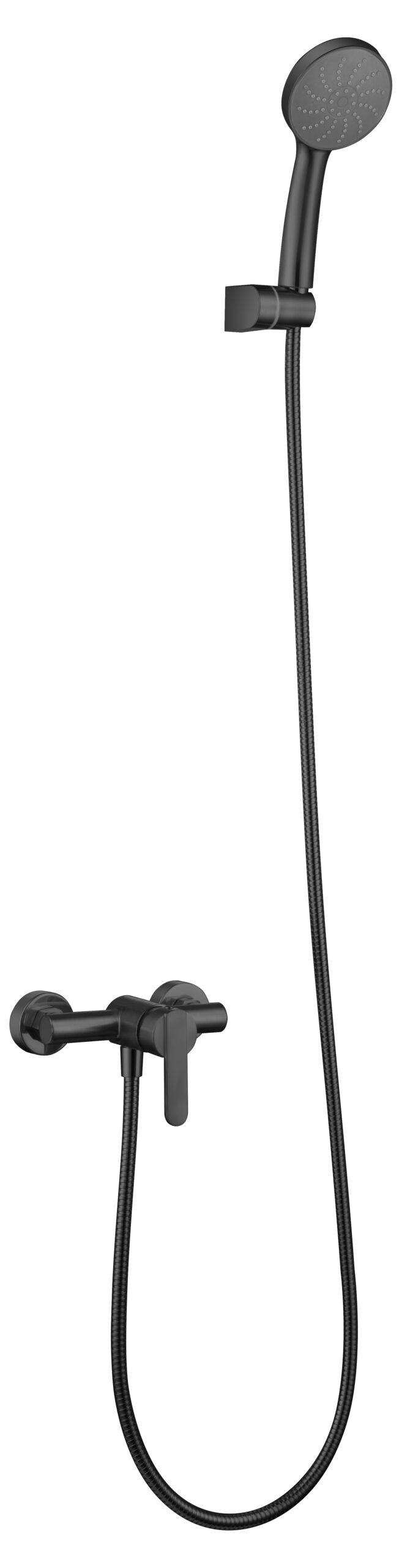 Matte Black Single Handle Shower Kit Roma Series, view 2