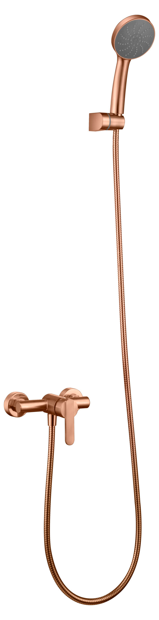Roma Brushed Rose Gold Single Handle Shower Kit, view 2