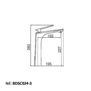 Scotland Tall Bathroom Sink Faucet Chrome Finish, view 3