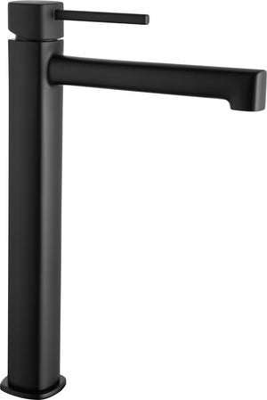 Toscana Matte Black Tall Single Lever Basin Mixer, main product view