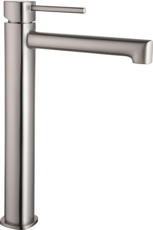 Toscana Brushed Nickel Tall Single Lever Basin Mixer, main product view