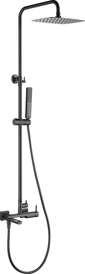 Toscana Black Gun Metal Single Lever Bath and Shower Set, main product view