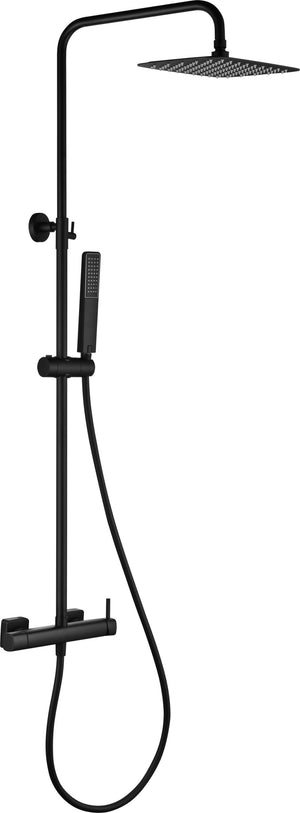 Toscana Matte Black Single Lever Shower Set, main product view