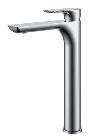 Nassau Chrome Single Lever Basin Faucet Modern Design, view 2