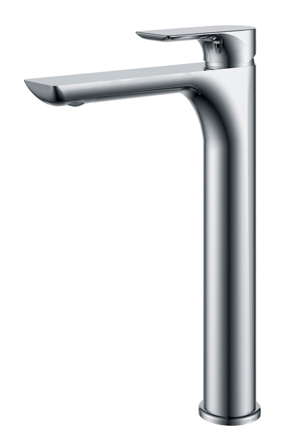 Nassau Chrome Single Lever Basin Faucet Modern Design, view 2