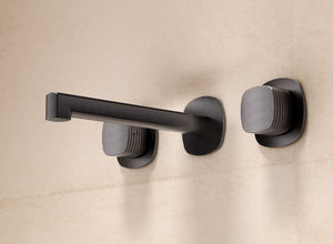 Firenze Chrome Concealed Two Handle Basin Mixer, detail view