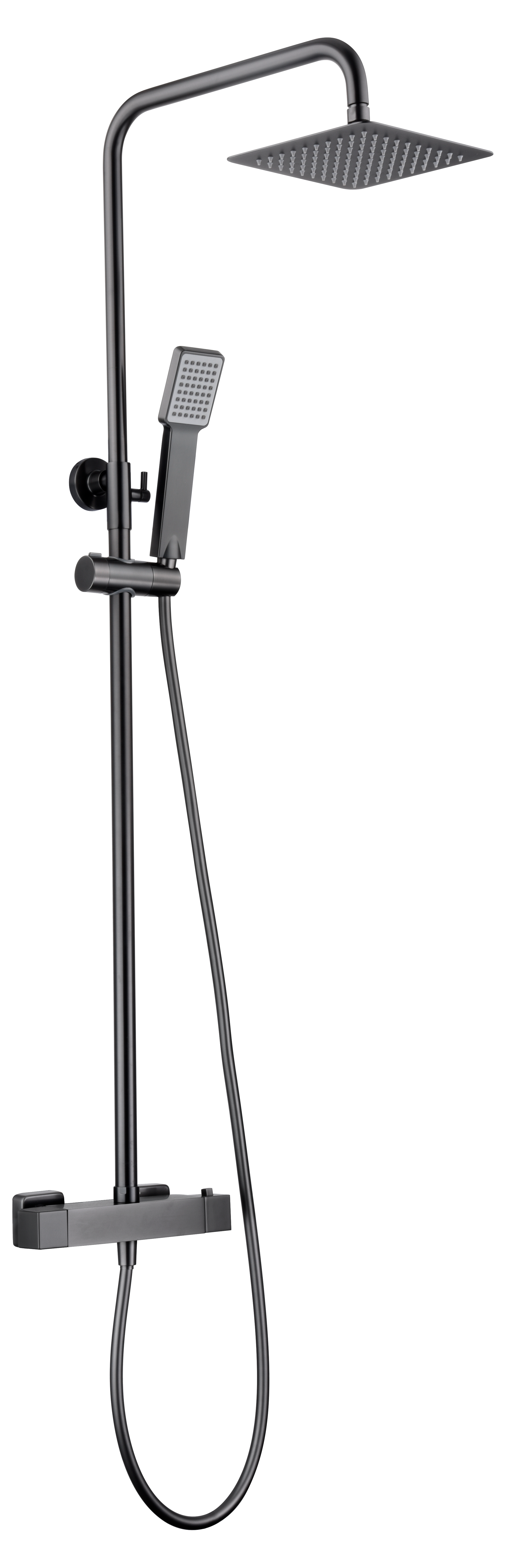 Art Black Gun Metal Thermostatic Shower Set, view 2