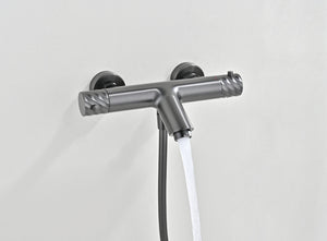 Bless Black Gun Metal Thermostatic Bath and Shower Kit, view 2
