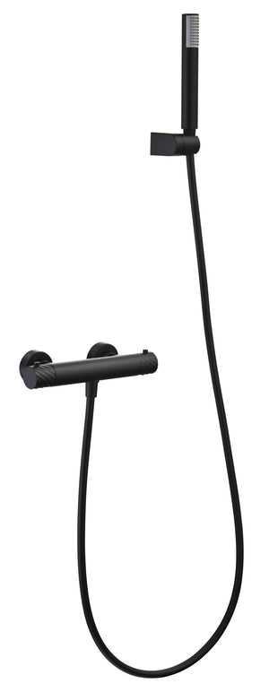 Bless Matte Black Thermostatic Shower Kit, main product view